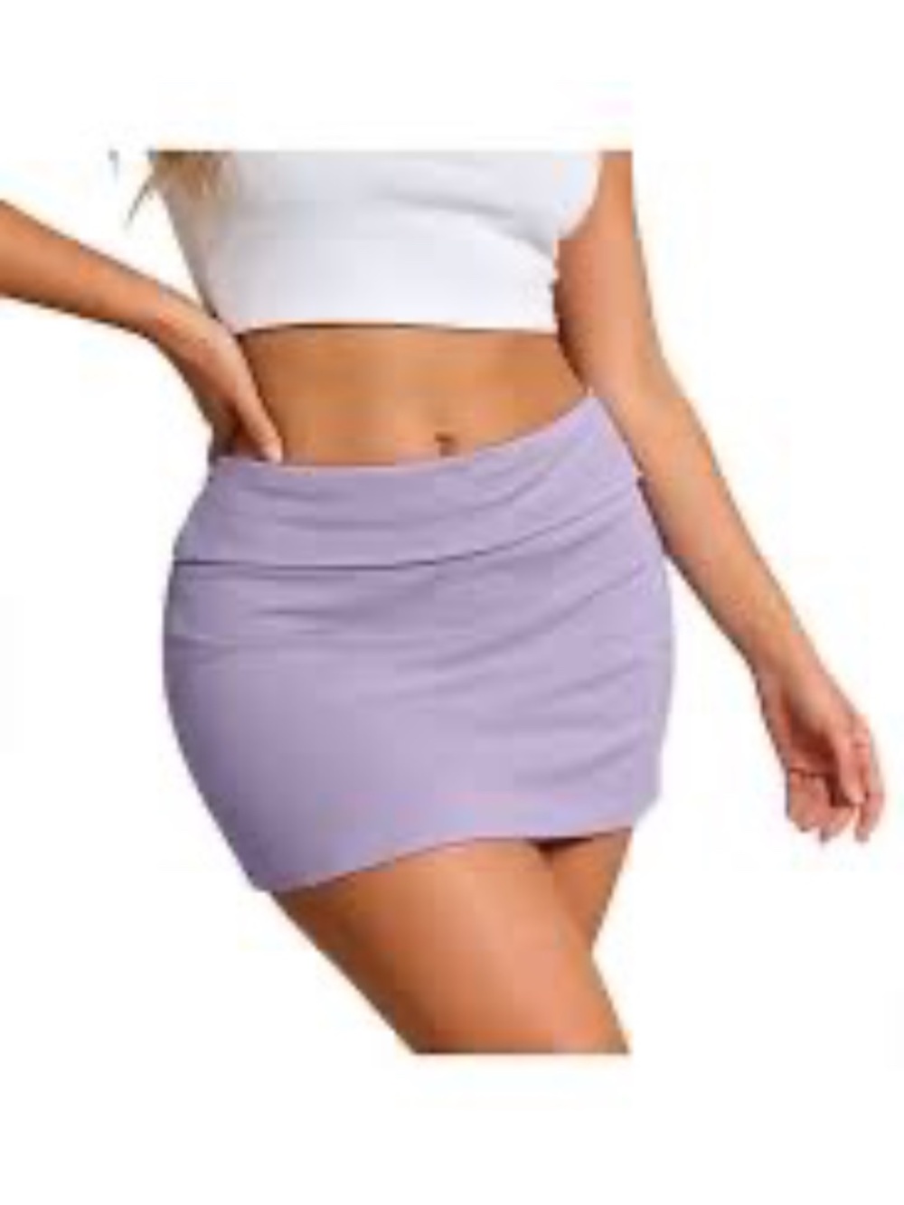 90s VTG Mini Skirt Size 9 Lavender/Mauve Iz Byer California